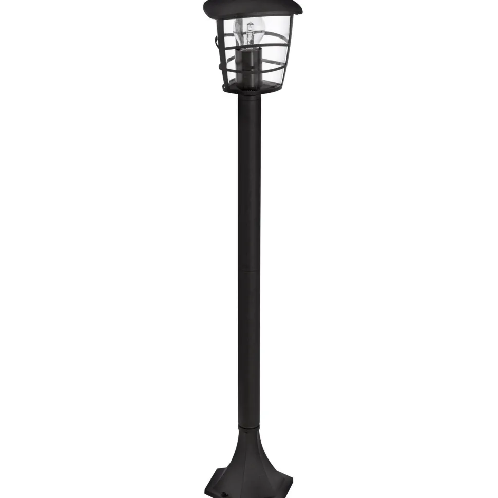 Eglo aloria lampione da giardino nero ip44 per esterni