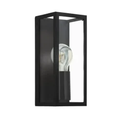 Eglo amezola applique da esterno nera rettangolare ip44