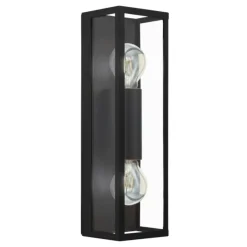Eglo amezola applique da esterno rettangolare 2 luci ip44
