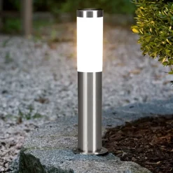 Eglo helsink lampioncino da giardino cilindro acciaio inox