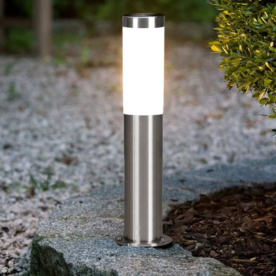 Eglo helsink lampioncino da giardino cilindro acciaio inox