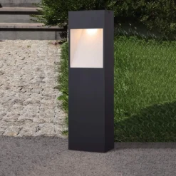 Eglo manfria lampioncino da giardino moderno led 10w 3000k antracite