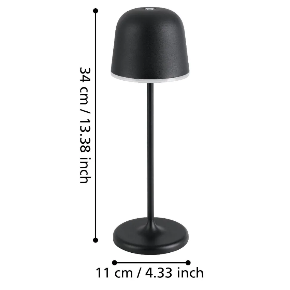 Eglo mannera lampada da tavolo per esterno portatile nera
