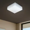 Eglo sonella plafoniera da esterno quadrata led 8w 3000k bianca
