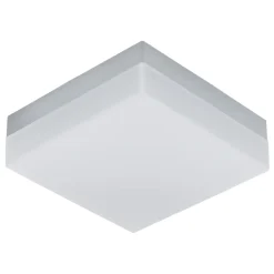 Eglo sonella plafoniera da esterno quadrata led 8w 3000k bianca