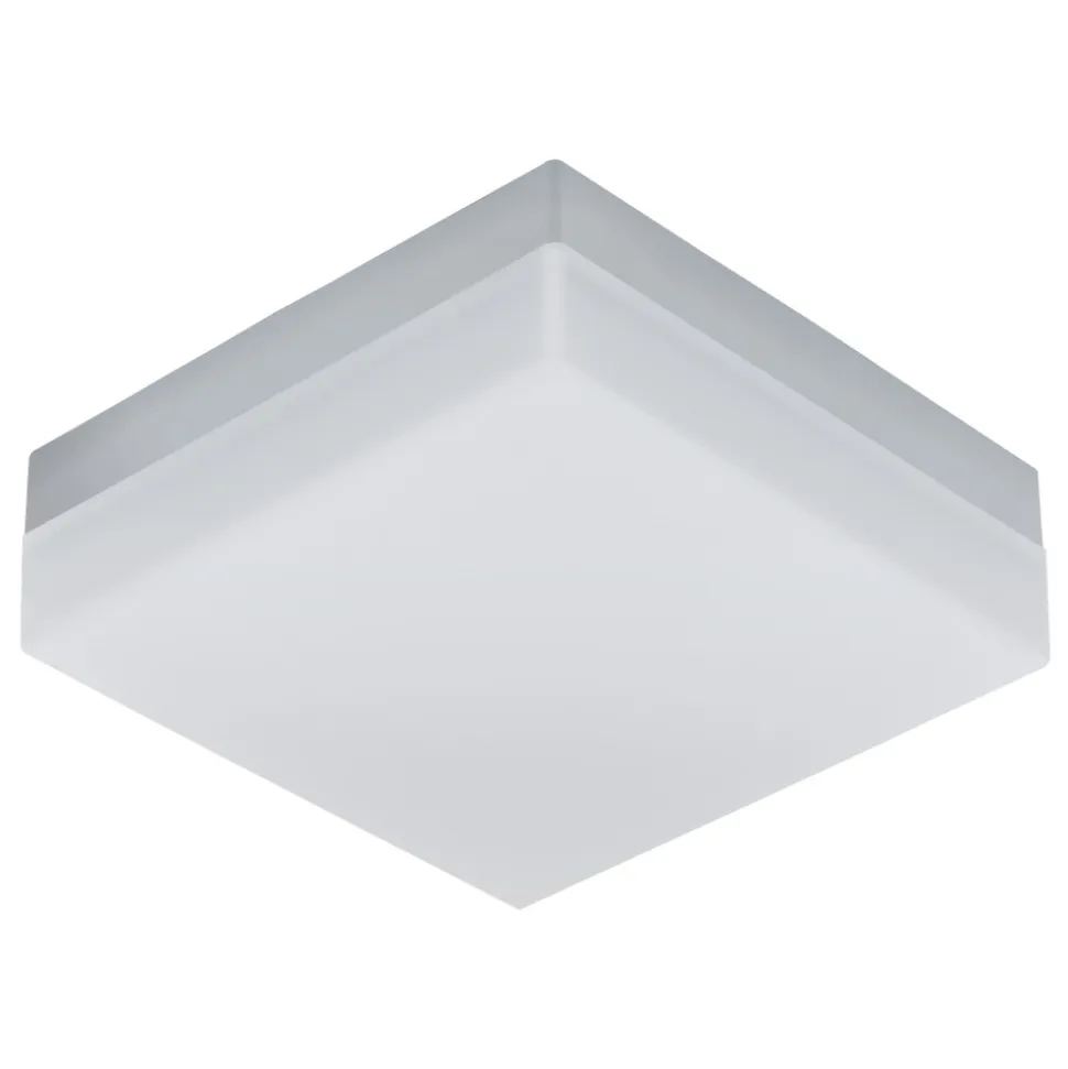 Eglo sonella plafoniera da esterno quadrata led 8w 3000k bianca