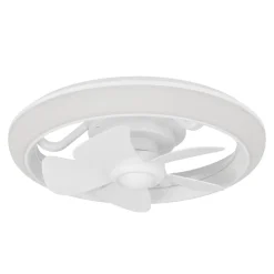 Eglo ventilatore a plafoniera da soffitto bianco led cct stanza 13mq motore dc