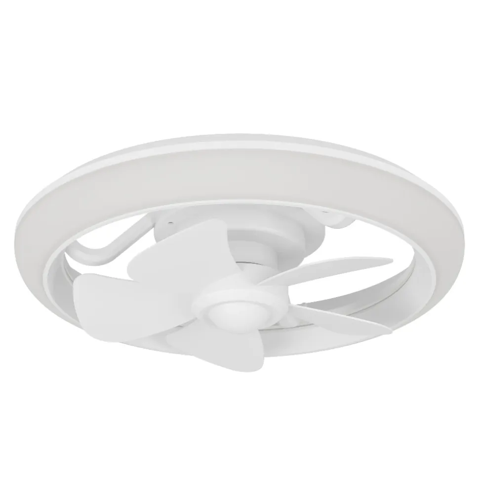 Eglo ventilatore a plafoniera da soffitto bianco led cct stanza 13mq motore dc