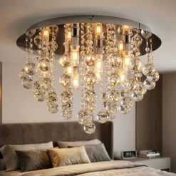 Eglo almonte plafoniera da soggiorno design elegante ip44 g9 3000k
