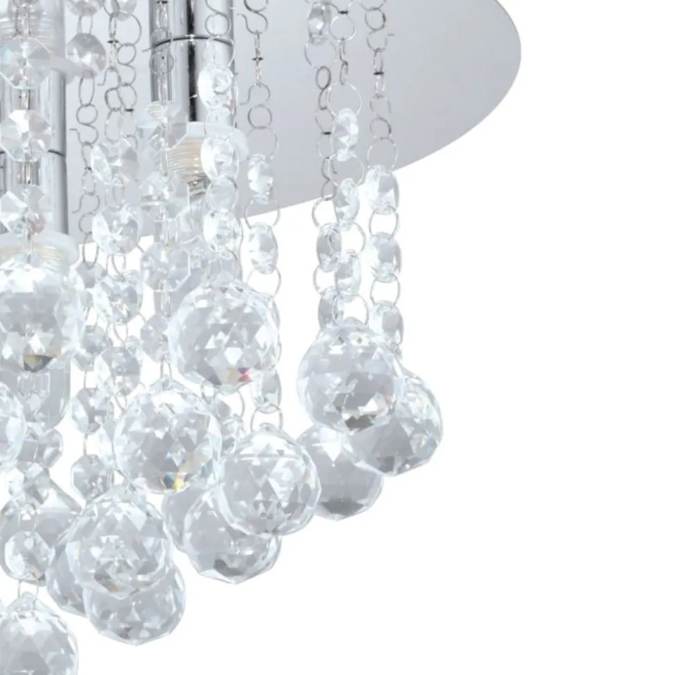 Eglo almonte plafoniera da soggiorno design elegante ip44 g9 3000k