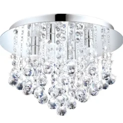 Eglo almonte plafoniera da soggiorno design elegante ip44 g9 3000k