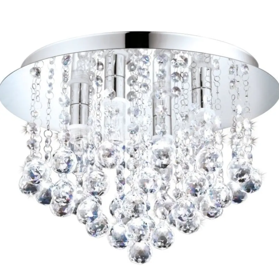Eglo almonte plafoniera da soggiorno design elegante ip44 g9 3000k
