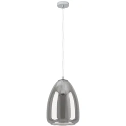 Eglo alobrase lampada a sospensione 30cm vetro fume specchiato