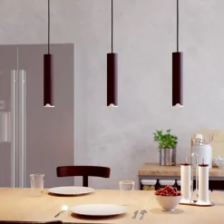 Eglo balamorta lampadario moferno nero cilindri led cct dimmerabile