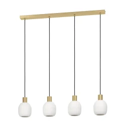 Eglo batista lampadario moderno binario 4 luci oro da tavolo