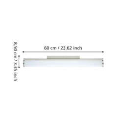 Eglo calnova applique da bagno in vetro per specchio led 4000k ip44