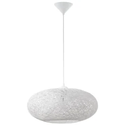 Eglo campilo lampadario cestino bianco fili intrecciati di carta