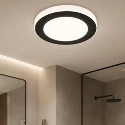 Eglo capri plafoniera da bagno moderna led 3000k ip44