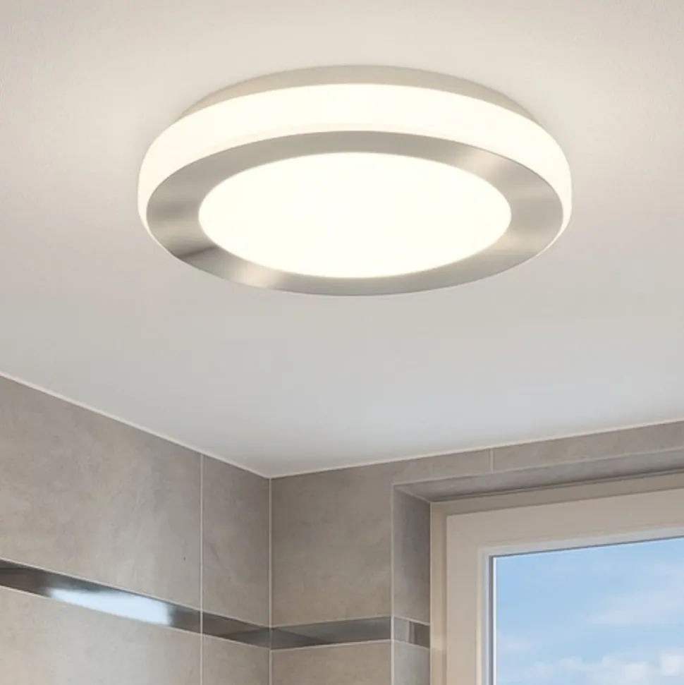 Eglo capri plafoniera da bagno circolare led 3000k ip44