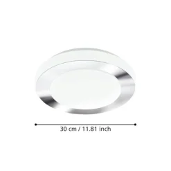 Eglo capri plafoniera da bagno circolare led 3000k ip44