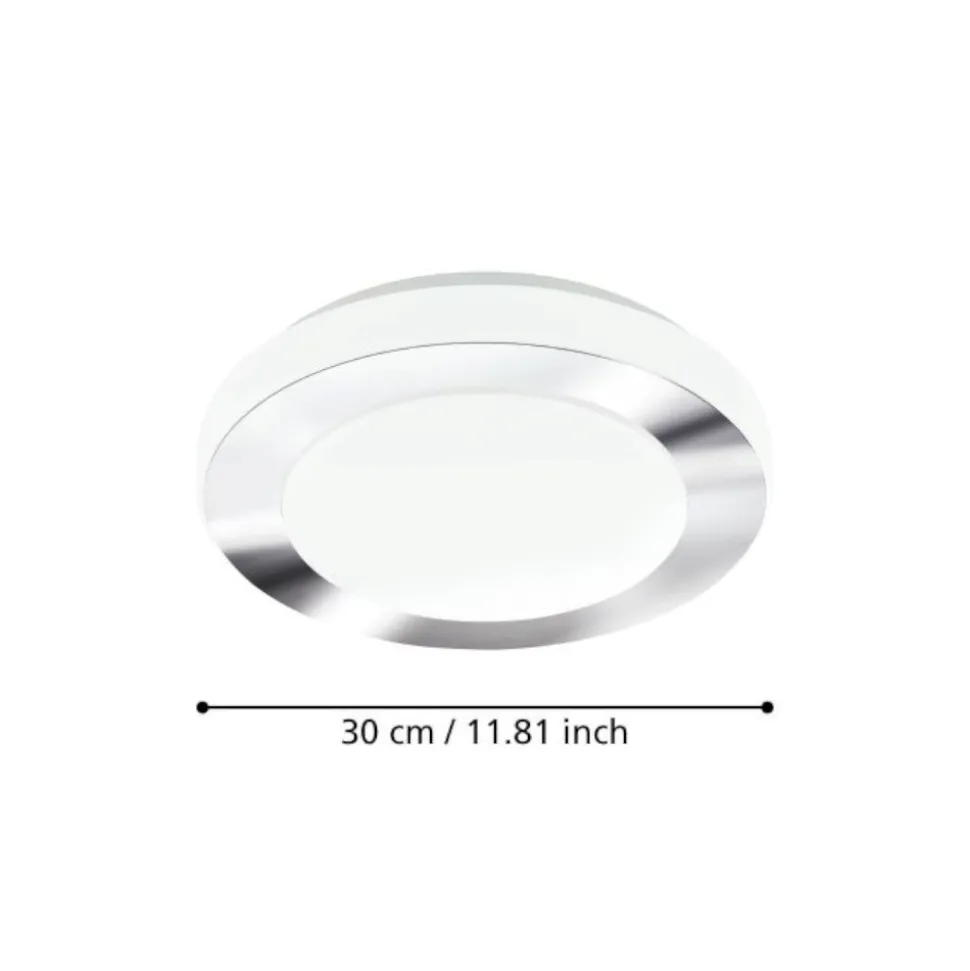 Eglo capri plafoniera da bagno circolare led 3000k ip44