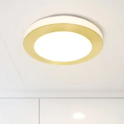 Eglo capri plafoniera da bagno colore oro led 3000k ip44