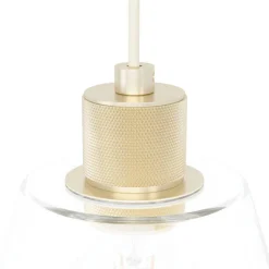 Eglo copley lampadario oro vetri trasparenti per cucina