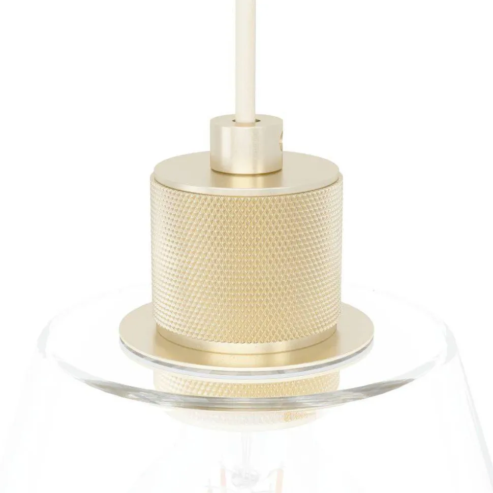 Eglo copley lampadario oro vetri trasparenti per cucina