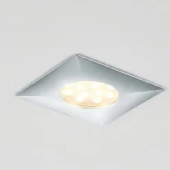 Eglo faretto da incasso a soffitto led 6w 3000k cromato quadrato fp