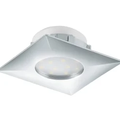 Eglo faretto da incasso a soffitto led 6w 3000k cromato quadrato fp