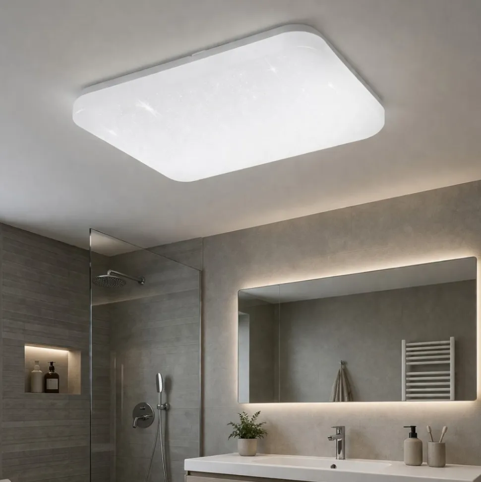 Eglo frania s plafoniera quadrata da bagno led 4000k ip44