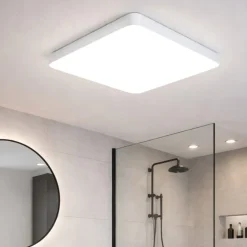 Eglo fueva plafoniera da bagno bianca quadrata led 16w da 2700k a 65000k dimmerabile
