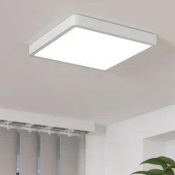 Eglo fueva 5 plafoniera quadrata da bagno bianca led 3000k ip44