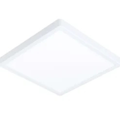 Eglo fueva 5 plafoniera quadrata da bagno bianca led 3000k ip44