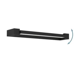 Eglo gemiliana applique da bagno ip44 orientabile per specchio moderno led 4000k