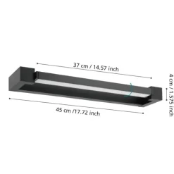 Eglo gemiliana applique da bagno ip44 orientabile per specchio moderno led 4000k