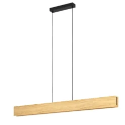 Eglo lampadario a barra per cucina in legno led rgb 2700k a 6500k controllo remoto app