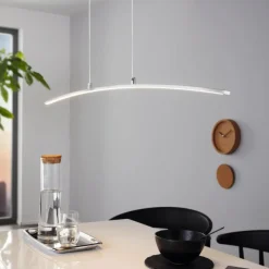 Eglo lasana lampadario led 30w 3000k cromato 30w per cucina