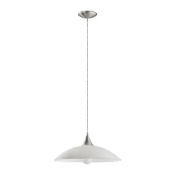 Eglo lazolo lampadario per cucina piatto in vetro bianco