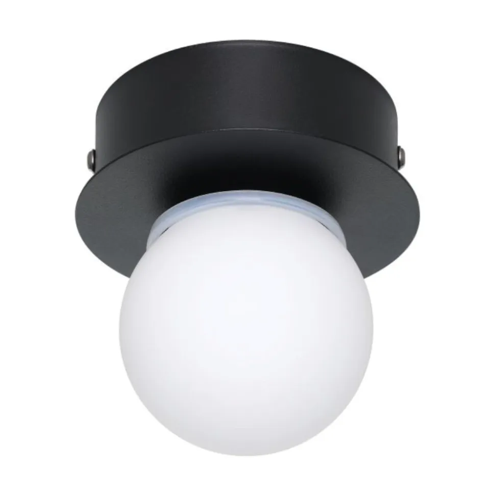 Eglo mosiano plafoniera da bagno minimal con sfera led 3000k ip44