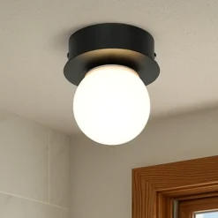 Eglo mosiano plafoniera da bagno minimal con sfera led 3000k ip44