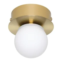 Eglo mosiano plafoniera da bagno con sfera in vetro led 3000k ip44