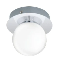 Eglo mosiano plafoniera da bagno con sfera bianca led 3000k ip44