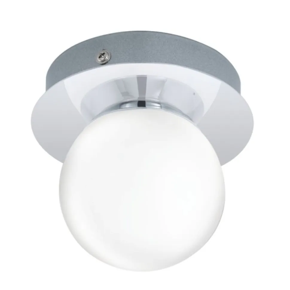 Eglo mosiano plafoniera da bagno con sfera bianca led 3000k ip44