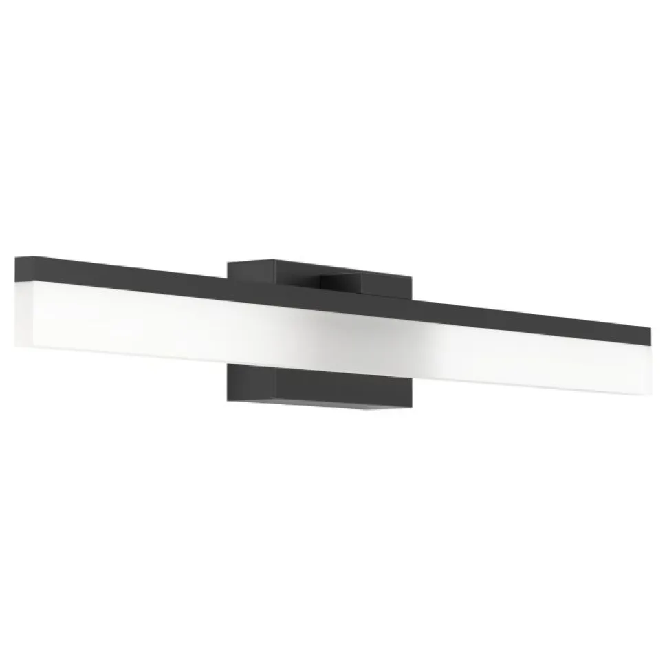 Eglo palmital applique da bagno nero per specchio led 3000k ip44