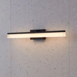 Eglo palmital applique da bagno nero per specchio led 3000k ip44