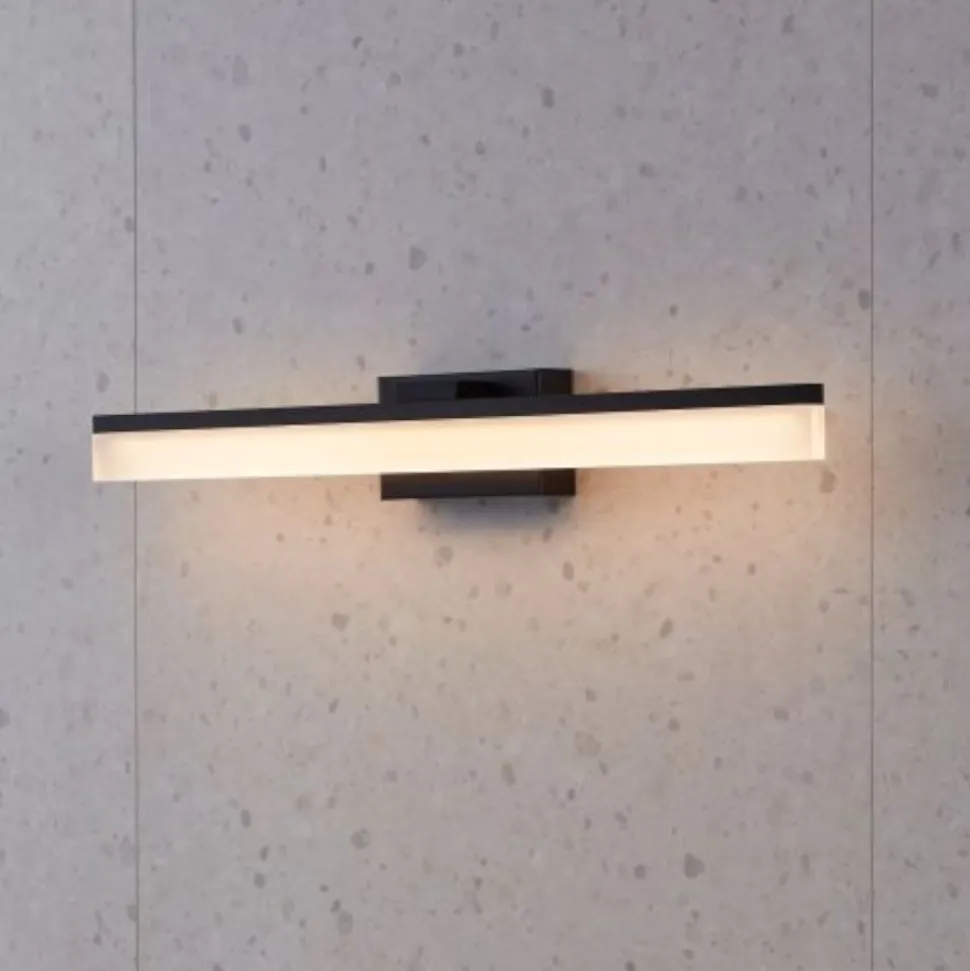 Eglo palmital applique da bagno nero per specchio led 3000k ip44