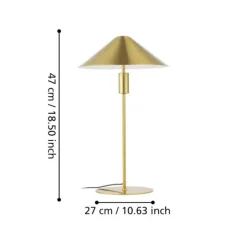 Eglo paraguay lampada da tavolo oro led dimmerabile 3000k