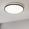 Eglo pinetto plafoniera da bagno rotonda bianca e nera led 4000k ip44