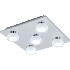 Eglo plafoniera da bagno romendo 5 luci led 3000k ip44